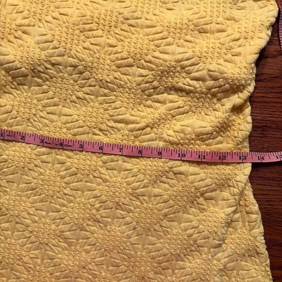 Wild Fable Yellow Halter Knee Length Dress with side slit built in bra Size M - Picture 8 of 10